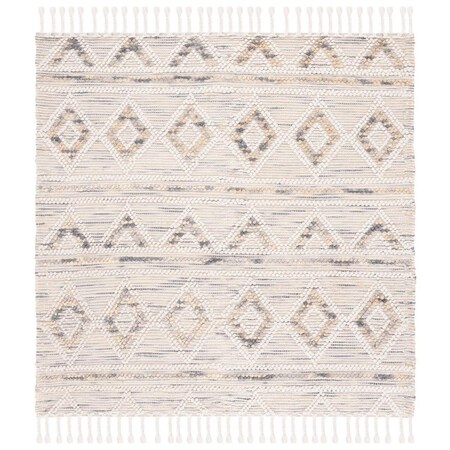 Safavieh 6 x 6 ft. Natura Contemporary Square Hand Loomed Rug Ivory & Grey NAT175F-6SQ